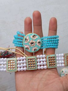 Indian Choker Necklace and Earring Set