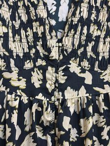 Stylish Smocked Floral Dress