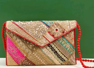 1 Day SaleZari Sequin Handcrafted Clutch Big Size