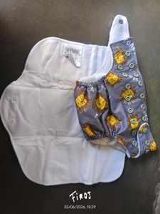 Cute Lion Print Reusable Cloth Diaper Insert
