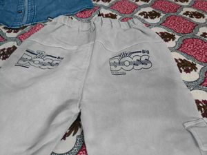 Boys Denim Shirt &amp; Cargo Pants Set – 6–7 Years