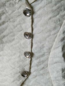 Chic Textured Cream Top