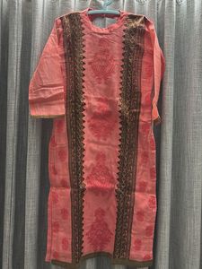 Embroidered Elegant Pink Kurta