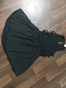 Black Embroidered Dress