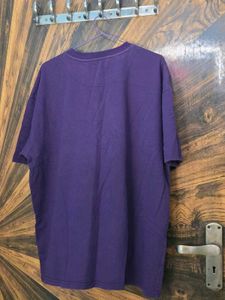 The Souled Store Solid Deep Purple Oversized Tee