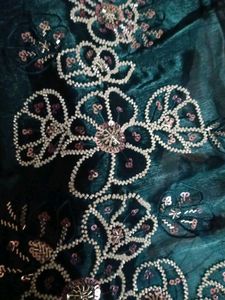 Elegant Teal cut dana Kurta Set