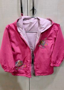 Cute Pink Girls' Windbreaker Jacket