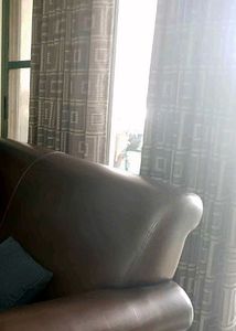 Brown Geometric Print Blackout Curtains