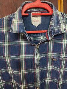 Cool Colors Denim Collection Plaid Shirt XL
