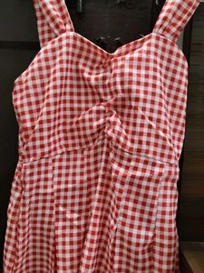 Red Gingham Check Dress