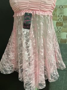 Elegant Pink Lace Babydoll