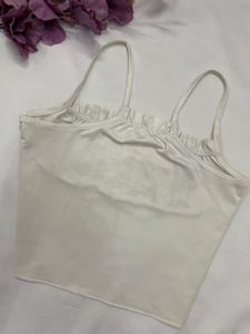 Cream Ruffle Camisole Top