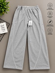 Gray Wide Leg Sweatpants