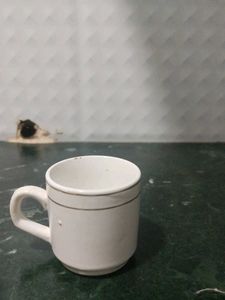 Set of 6 White Ceramic Mugs