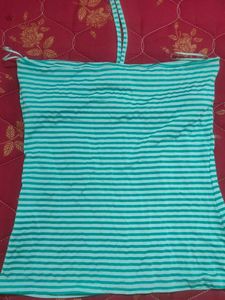 y2k Striped Halter Neck Tank Top