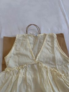 beige cute ruffle top