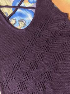Cut Sleeves Sweater