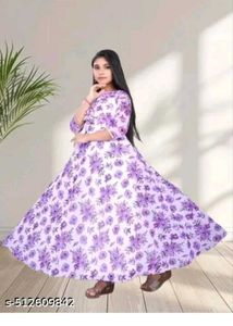 Beautiful Floral Print Gown