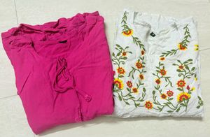 Chic Tunics - Pink &amp; White Floral tops