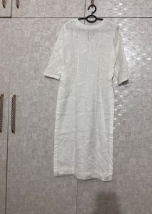 White V-Neck kurta