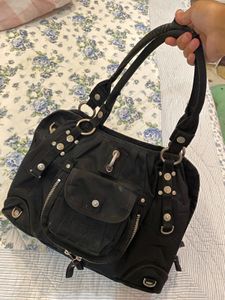 GEORGE GINA AND LUCY Stylish Black Canvas Shoulder