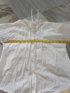 White Cotton Boho Blouse