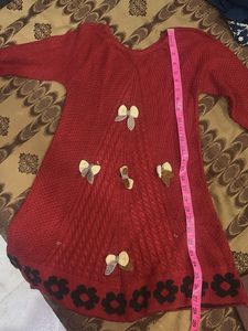 Cute Red Knit Dress