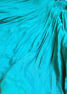 turquoise blue long flared skirt &amp; matching shirt