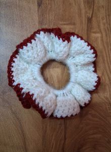 Handmade Crochet Flower Hair Scrunchie