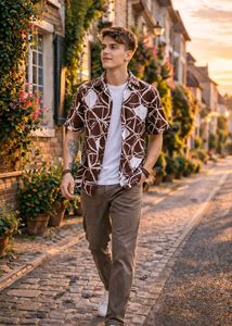 Men's Short Sleeve Printed Shirt