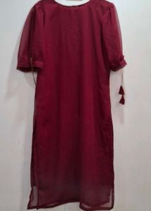 Maroon  Kurta pant set