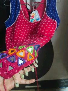 Dandiya dress with mirror work