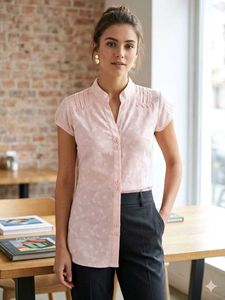Chic Pink Floral Blouse Top