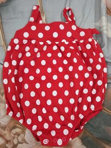 Cute Red Polka Dot Baby Romper