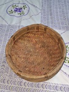 Vintage Woven Bamboo Basket
