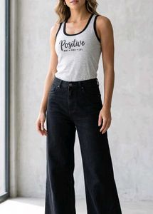 Wide Leg Denim Pants