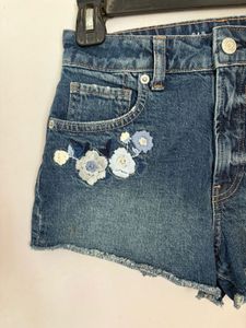 Beautiful Embroidered Denim Shorts