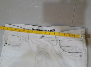 Cream Casual Trousers For Men
