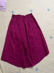 Magenta flare skirt