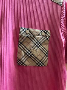 Burberry Ribbed Polo Top