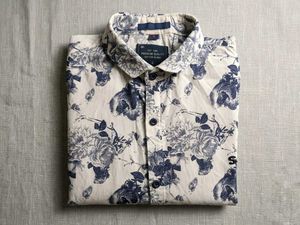 Men's Floral Print Button-Up Shirt