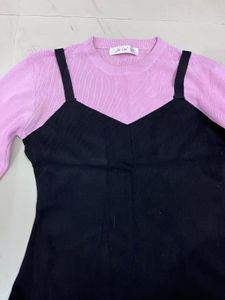 Cute Black Layered Dress
