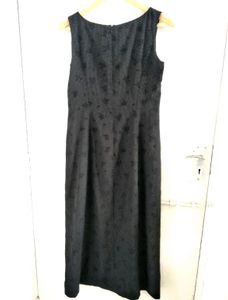 Vintage Black Sleeveless Midi Dress