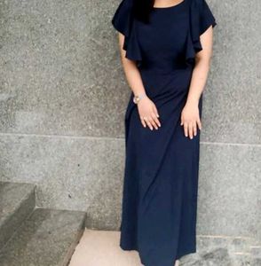 Elegant Navy Blue Maxi Dress