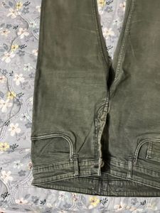 Olive Green Denim Jeans