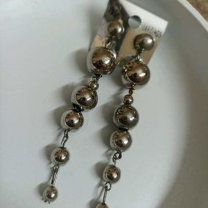 Chic Silver Drop Earrings