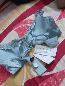 Satin Lace Padded Bra
