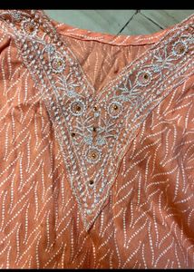 Y2K PEACH DESI BABY KURTI 💌✨🧡