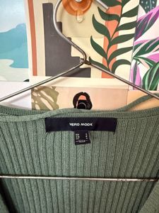 Ribbed Wrap Long Sleeve Top