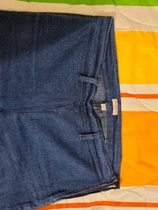 Blue Flared Denim Jeans